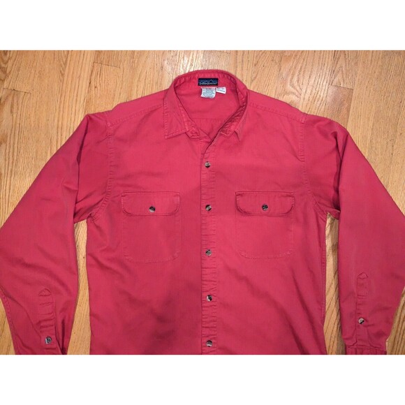 Vintage Patagonia Dual Spun Shirt Men's Medium M Red Button Up Hong Kong - Picture 3 of 7